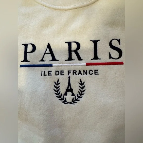Paris Ile De France from Paris Tour D’or Butter Yellow Sweatshirt - Picture 5 of 7
